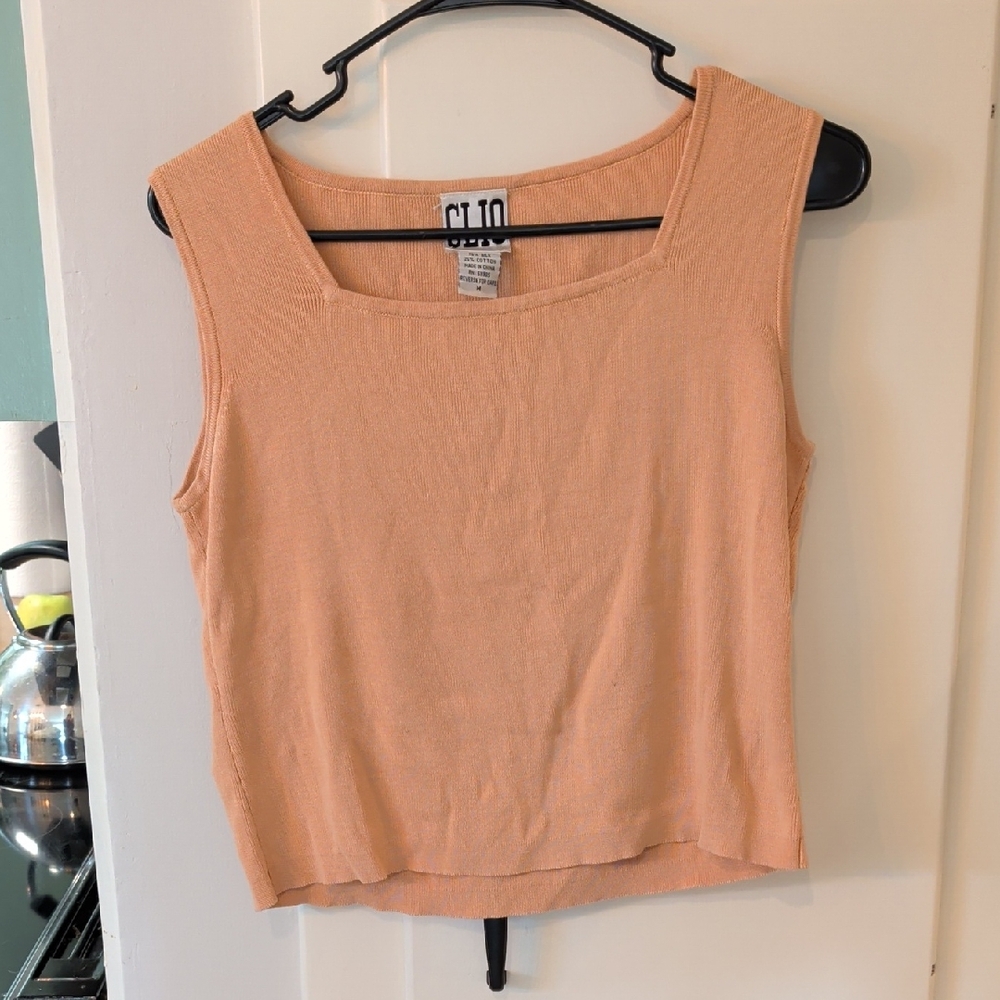 Clio Women's Light Orange Tank Top